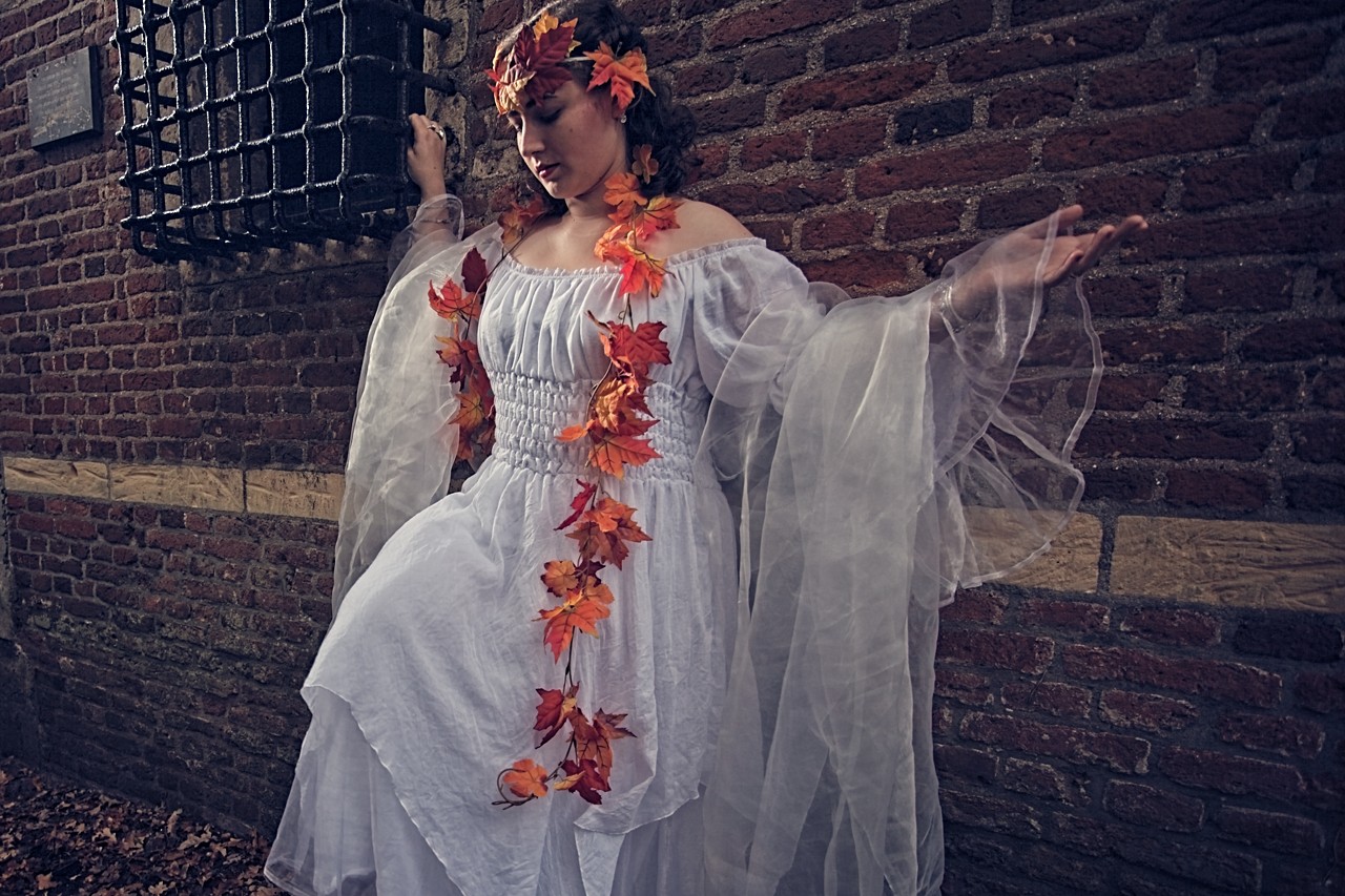 Herfst thema photoshoot model