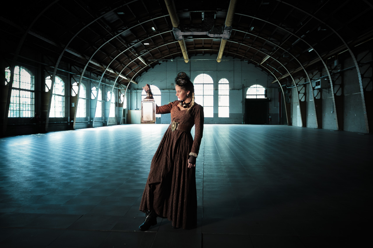 steampunk fotoshoot in grote koepelhal